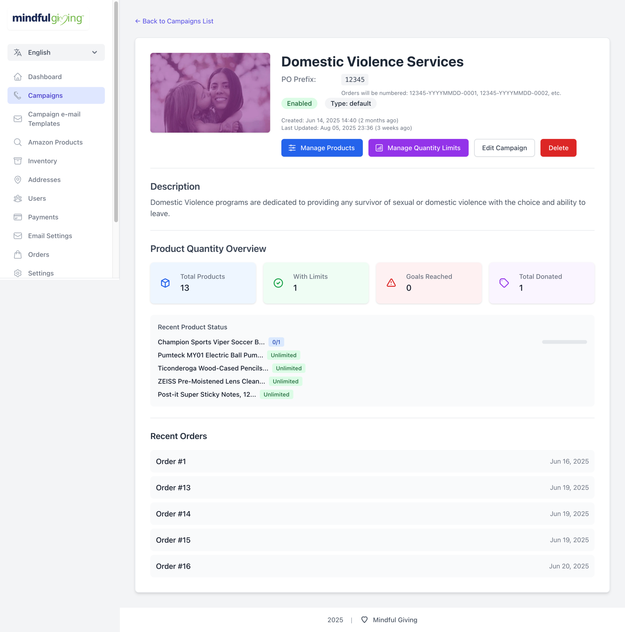 Mindful Giving donation reporting and tracking tools